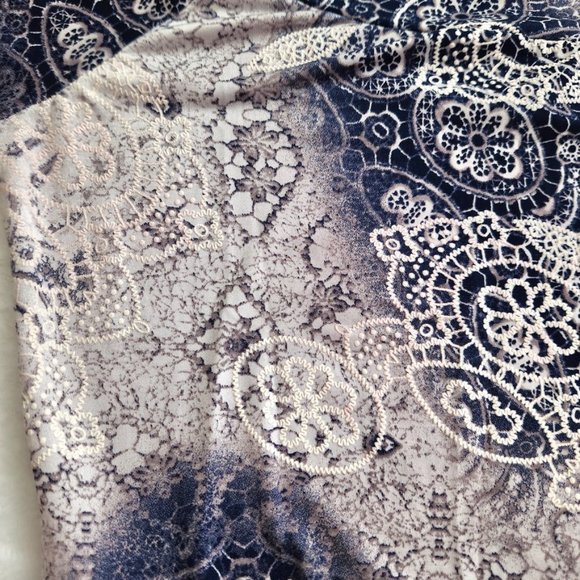 Vintage Cottagecore Maxi‎ Dress Floral 3D Texture Purple White Y2K // Medium - Picture 12 of 15